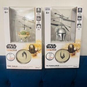 Brand new in box: Baby Yoda and Mandalorian Helicopter Drone Toy